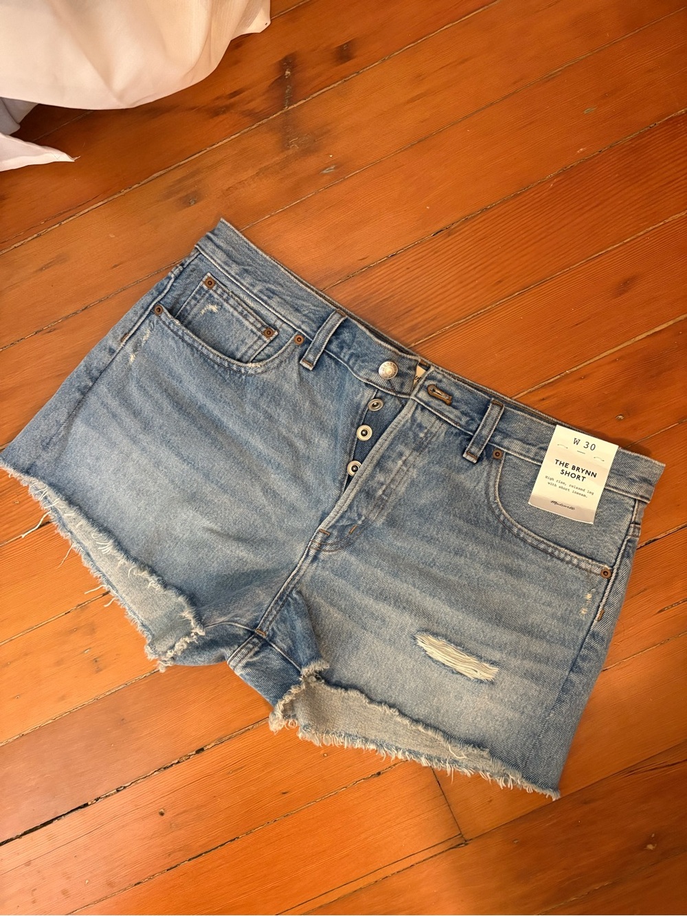 Madewell Brynn Shorts in Light Blue